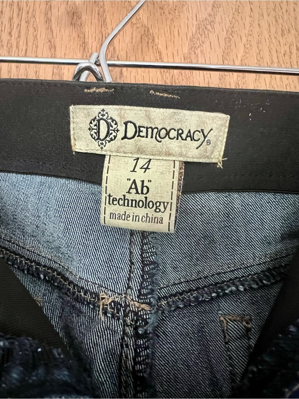Democracy Dark Blue Rolled Hem Denim Bermuda Shorts size 14 - Picture 7 of 7